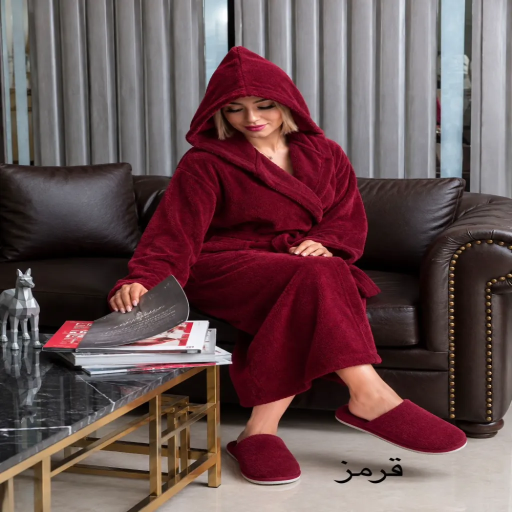 ست حوله تنپوش با دمپایی هیرو مدل Velvet(XL) — تصویر 10