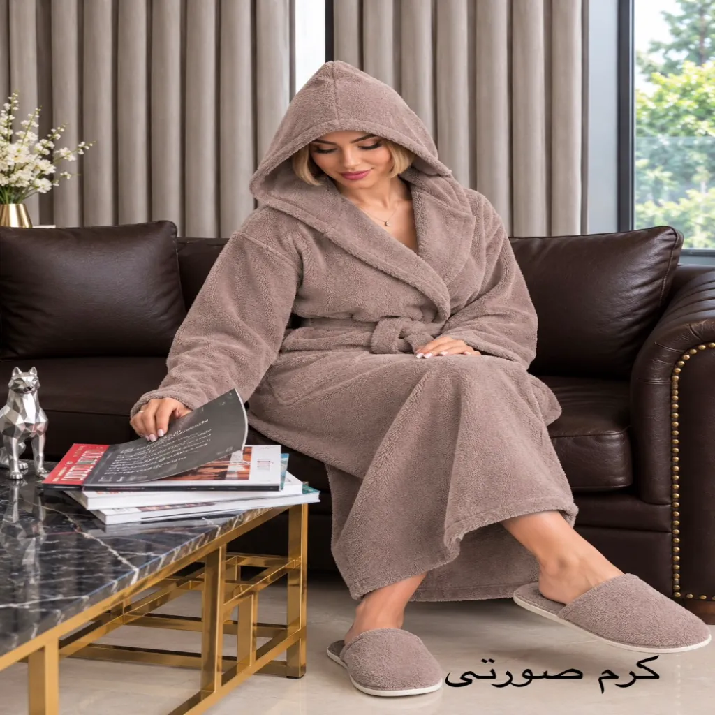 ست حوله تنپوش با دمپایی هیرو مدل Velvet(XL) — تصویر 12