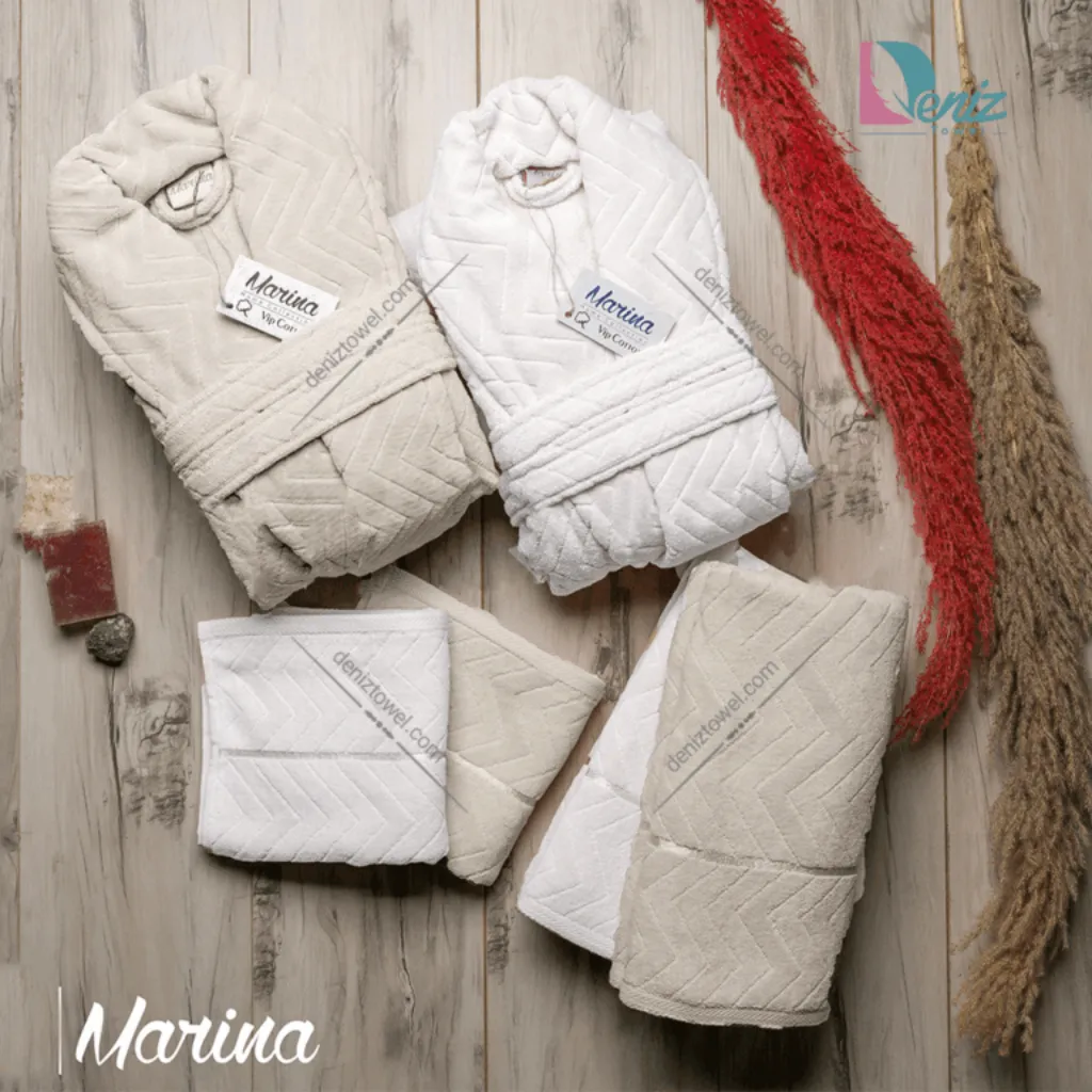 سرویس حوله MARINA (06) سایز XL , L — تصویر 2