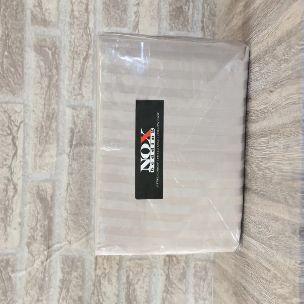 نیم ست ملحفه هتلی  یکنفره ( خاکی)
