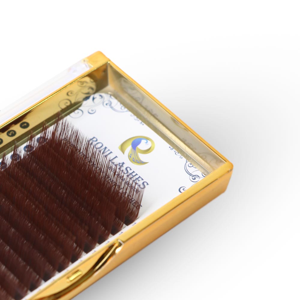 پالت اکستنشن مژه رونی لش RONI قهوه ای ام M0.07