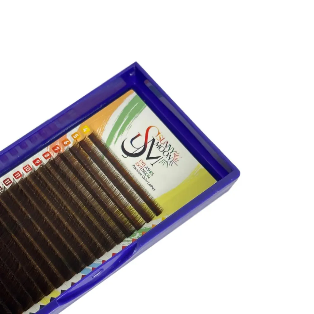 پالت مژه سانی مون قهوه‌ای تیره فر C ضخامت ۷سایز (۴-۲۰)