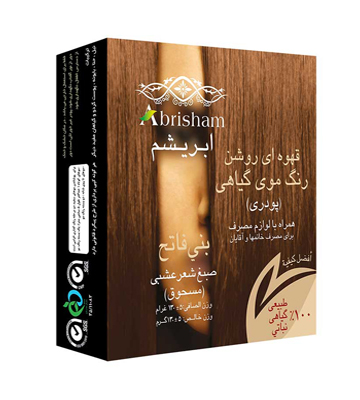 رنگ موی گیاهی قهوه ای روشن ابریشم